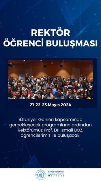 Rektör Öğrenci Buluşması Gerçekleştirilecek