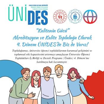 “Kalitenin Gücü” Projesi, ÜNİDES Programı Kapsamında Desteklenmeye Değer Bulunmuştur